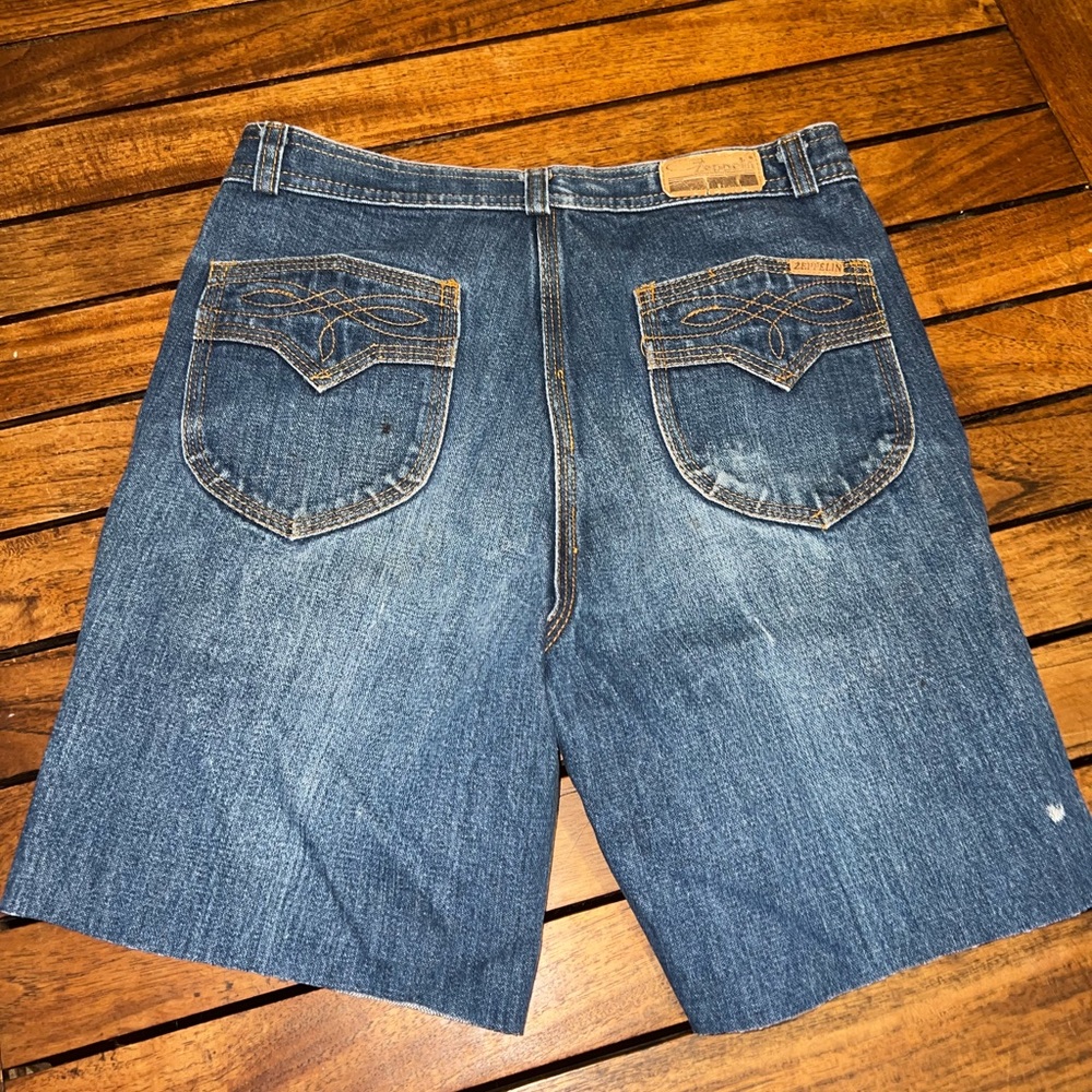 1970s 80s  Zeppelin Jean Shorts ACTUAL 28Vintage.